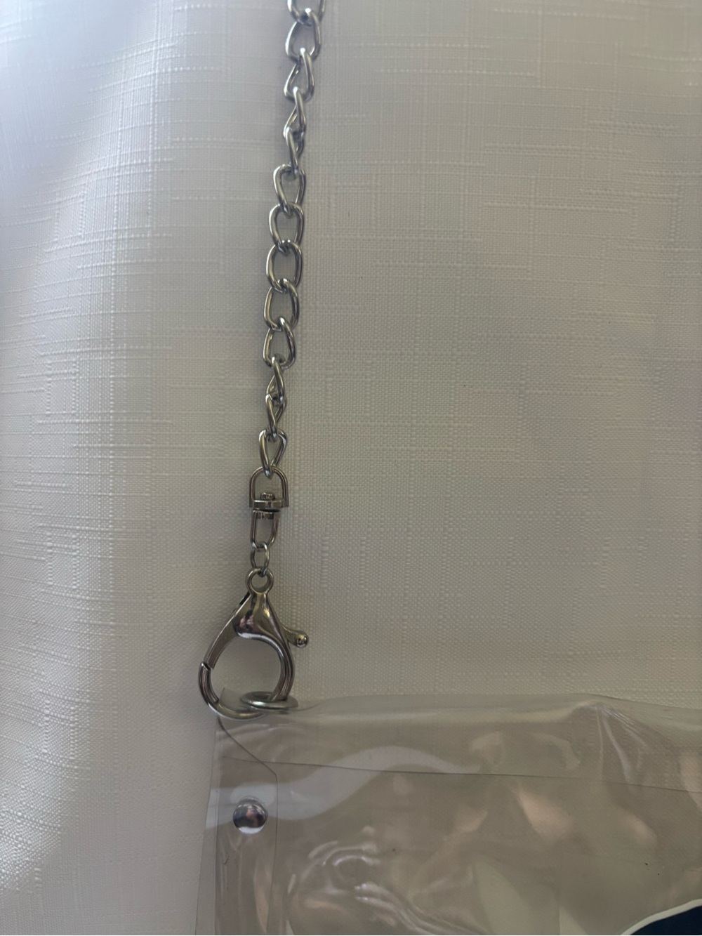 Clear Crossbody Bag with Navy Logo Accent - Picture 3 of 5